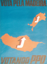 Cartaz antigo do PPD - Vota pela Madeira