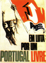 Cartaz antigo do PPD - Em Luta Por Um Portugal Livre