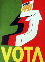 Cartaz antigo do PPD - Vota