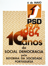 Cartaz do 10º aniversário do PSD