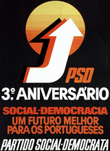 Cartaz do 3º aniversário do PSD