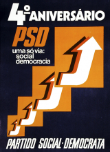 Cartaz do 4º aniversário do PSD