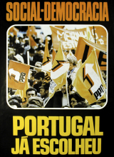 Cartaz antigo do PPD - Portugal Já Escolheu