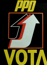 Cartaz antigo do PPD - Vota