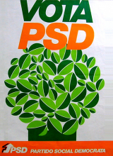 Cartaz antigo do PSD - Vota