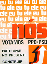 Cartaz antigo do PPD PSD - Nós votamos