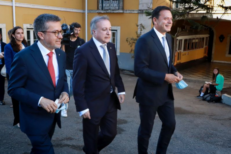 luis montenegro em lisboa com carlos moedas transportes